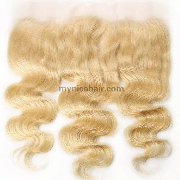 13x4 Top Best Quality Pre-plucked Blond 613# Body Wave Frontal