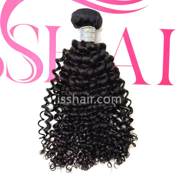 High Quality 1 Bundle  Curly Virgin Remy Human Hair Weave