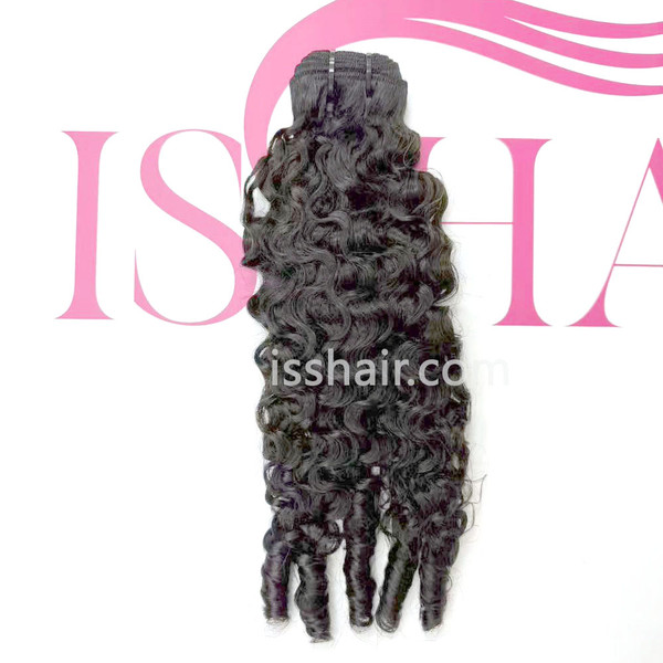 High Quality 1 Bundle Burmese Bounce Curly Virgin Remy Human Hair Weave