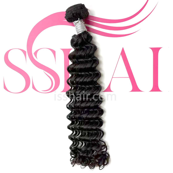 High Quality 1 Bundle Deep Wave Virgin Remy Human Hair Weave
