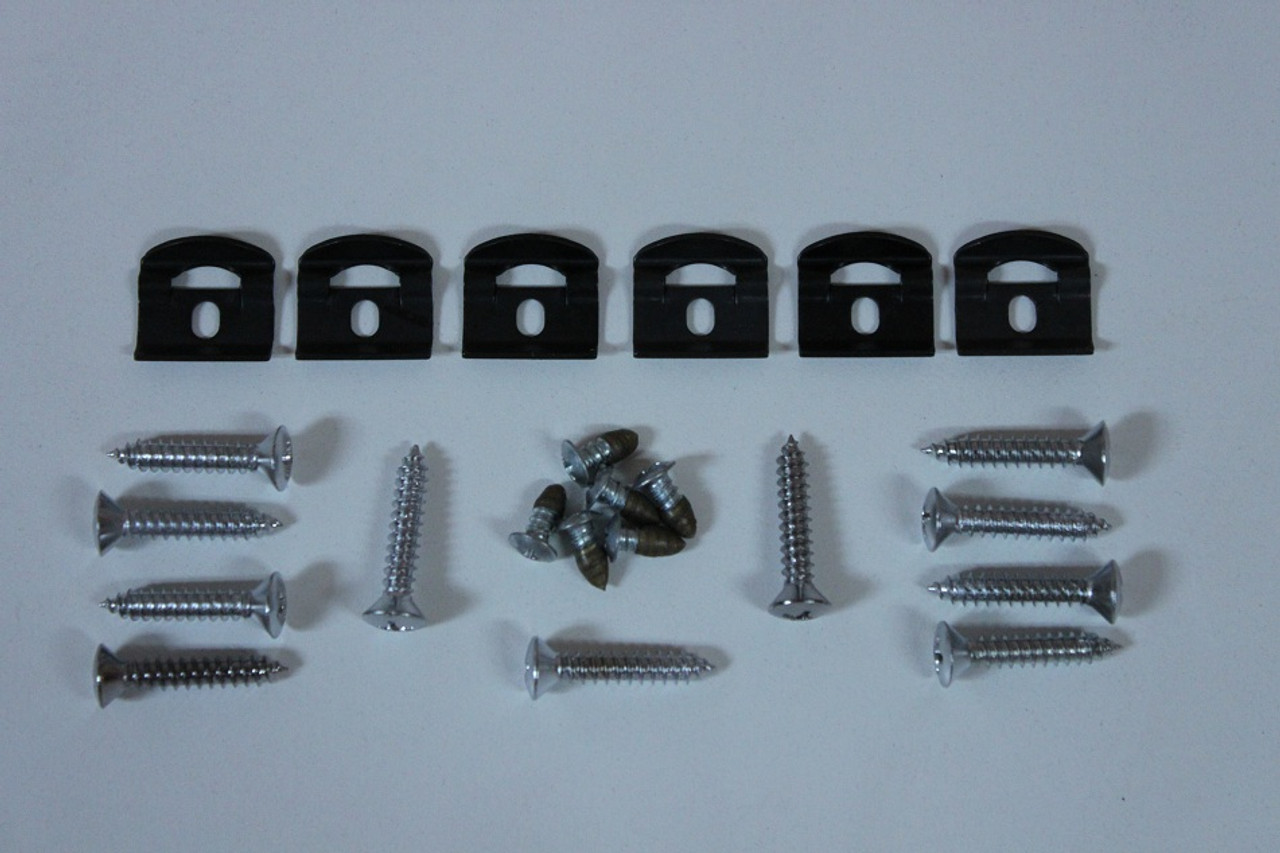 Rear window trim clip/screw kit - 64-65 B-Body Sedan