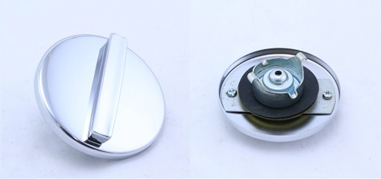 72-76 A Body and 75-77 Ramcharger vented CHROME gas cap