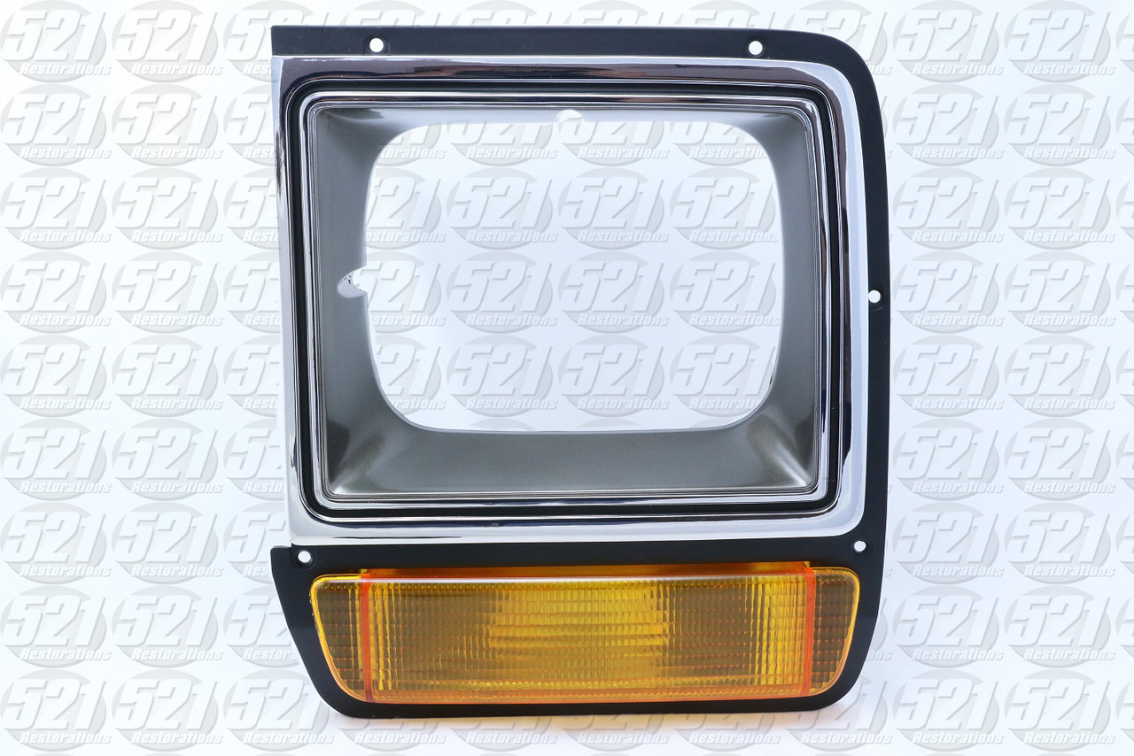 86-90 Dodge Truck and Ramcharger Main Grill and Headlight Bezels (Chrome/Black/Silver)
