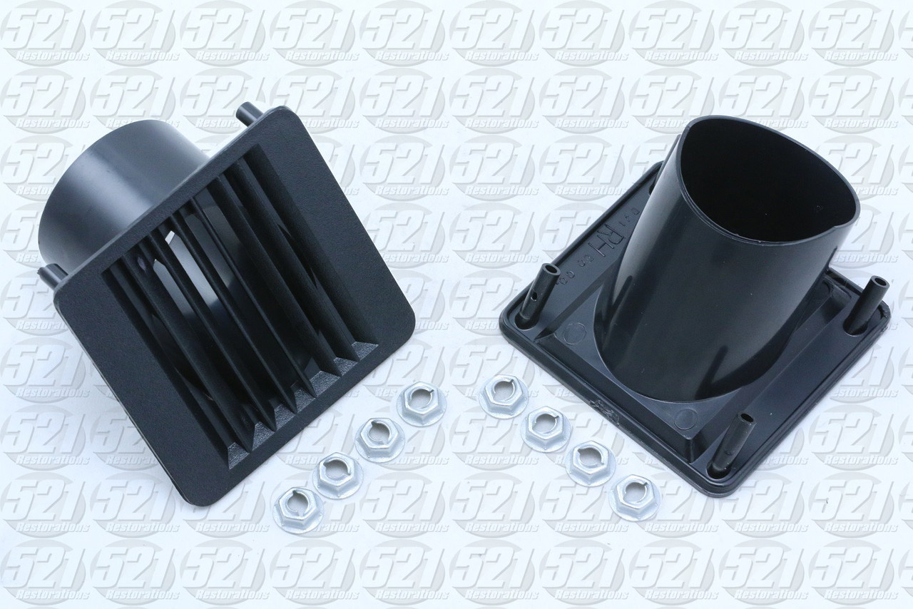 1968-1970 B-Body Dash Defroster vents with installation nuts (two vents)