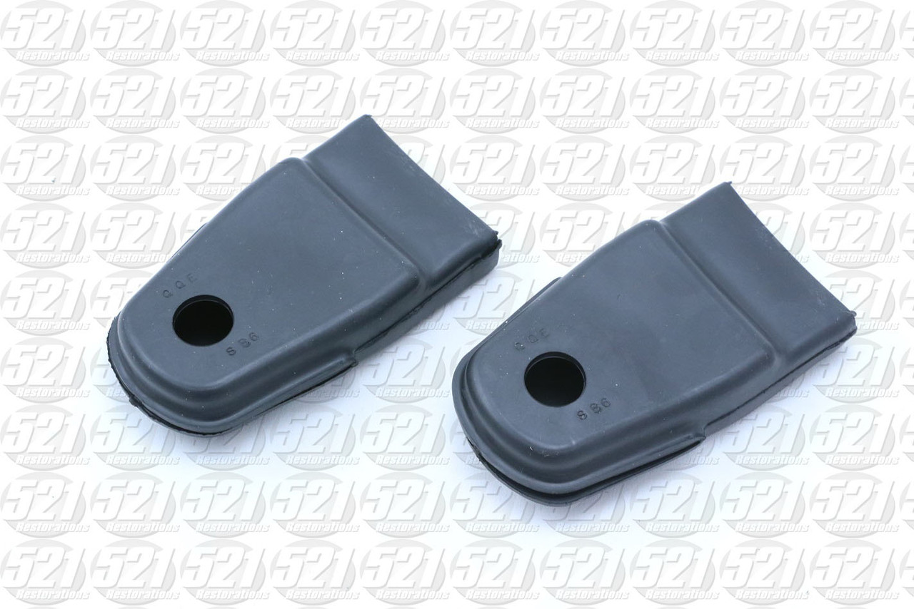 1967-70 A/B Front seatbelt mount covers on driveshaft tunnel (pair)