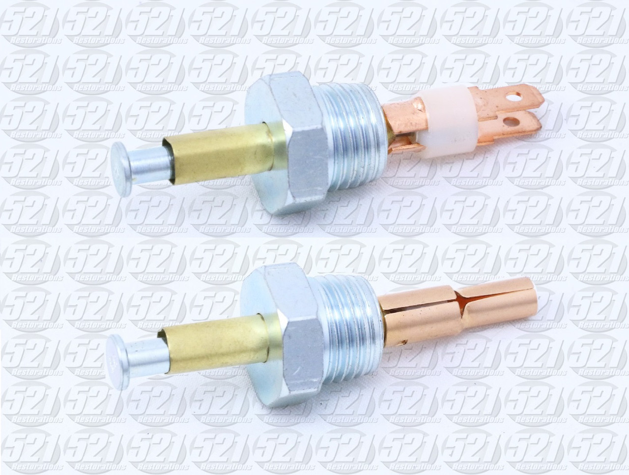 TWO door jamb switches for Mopars (one 2 terminal and one 1 terminal). Larger 1/2-20 thread where the switch takes a 9/16 wrench. Replacement for 3488875 and 2947844.