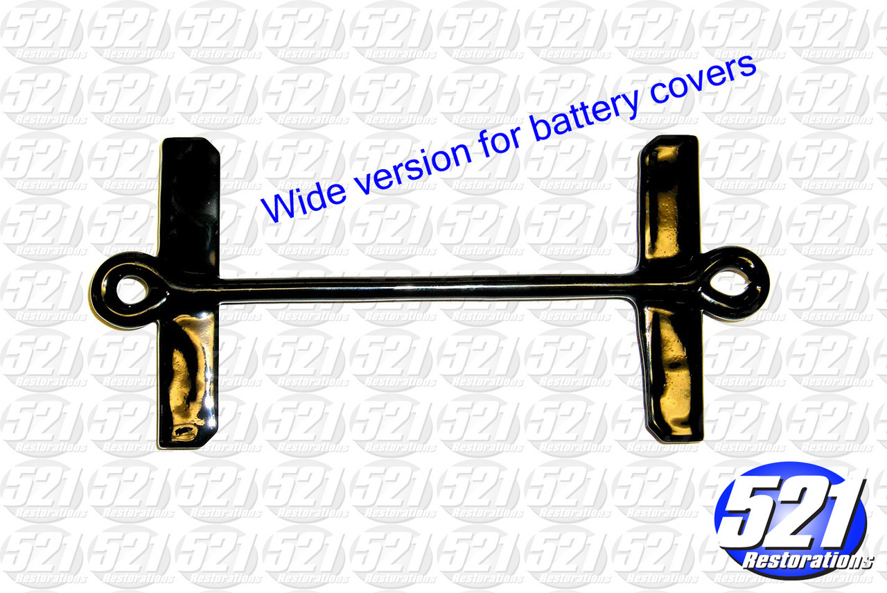 70-71 B/E Body and 70-76 A Body Mopar Battery Hold Down - WIDE version for battery covers