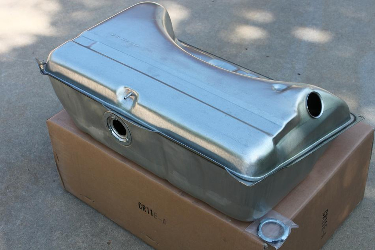 CLOSEOUT DUE TO REVISED TOOLING - CR11E - 71-76 A-Body Fuel Tank with one forward facing vent pipe. Premium tin plating.