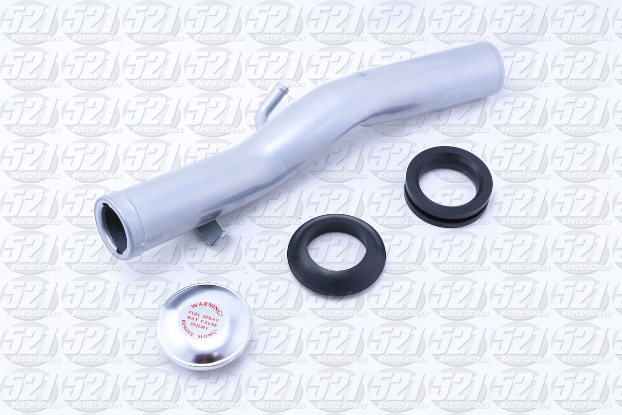 Fuel tank filler neck kit for 72-77 Dodge Trucks with in cab tank. Neck replacement for 3633209. Kit includes tank grommet/cab grommet/cap.