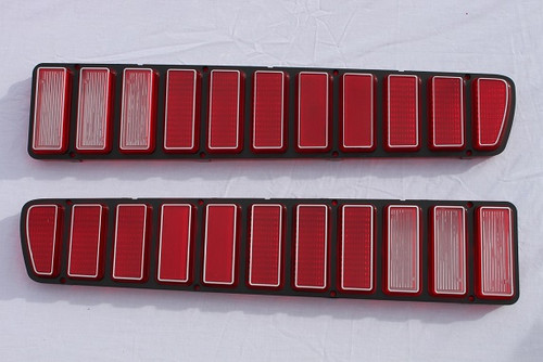 73-74  Charger SE Tail Light Lens Set with silver edge