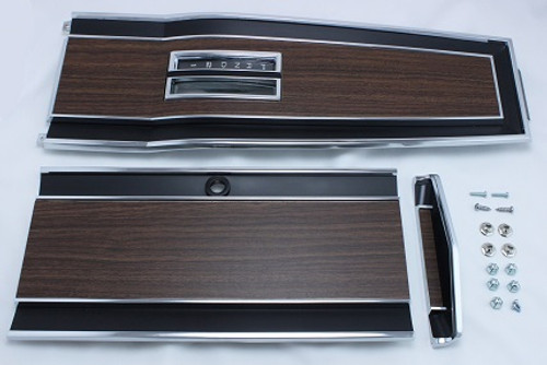 Automatic console top plate 3pc woodgrain set - 69-70 B Body and C Body