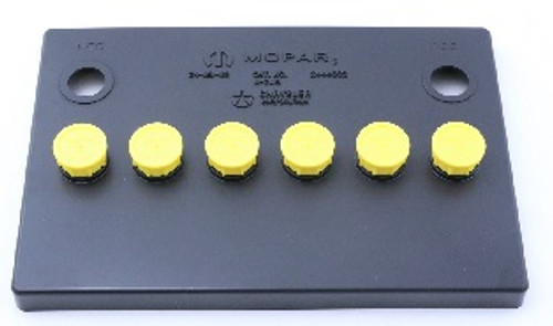 Group 24 Battery Cover with Yellow Caps for 66-74 Mopars