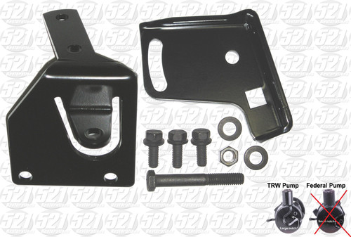 1964-69 Small Bock TRW/Thompson Power Steering Pump Brackets with cast iron water pump housings