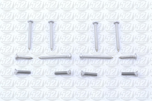 Stainless Steel Seat Back Mounting Screw Kit - Late 71-74 B/E Body and Late 71-72 A Body