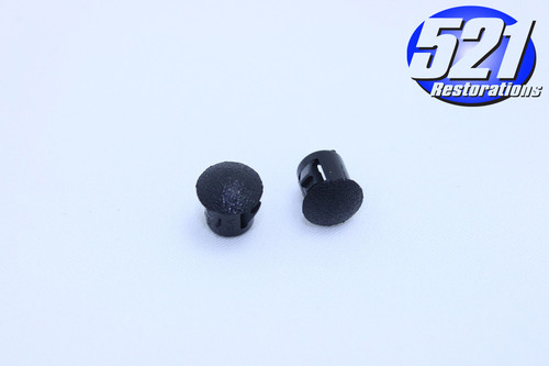 66-70 B-Body and 67-72 A-Body Vent Window Mounting Bolt Access Plug BLACK pair (one kit for both doors)