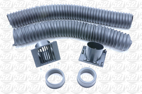 1967-1976 A-Body Dash Defroster vents and hoses with installation nuts (two vents)