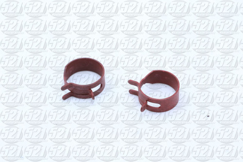 Power steering oil return hose clamps (pair) - 68-74 A/B/C/E Body - Red