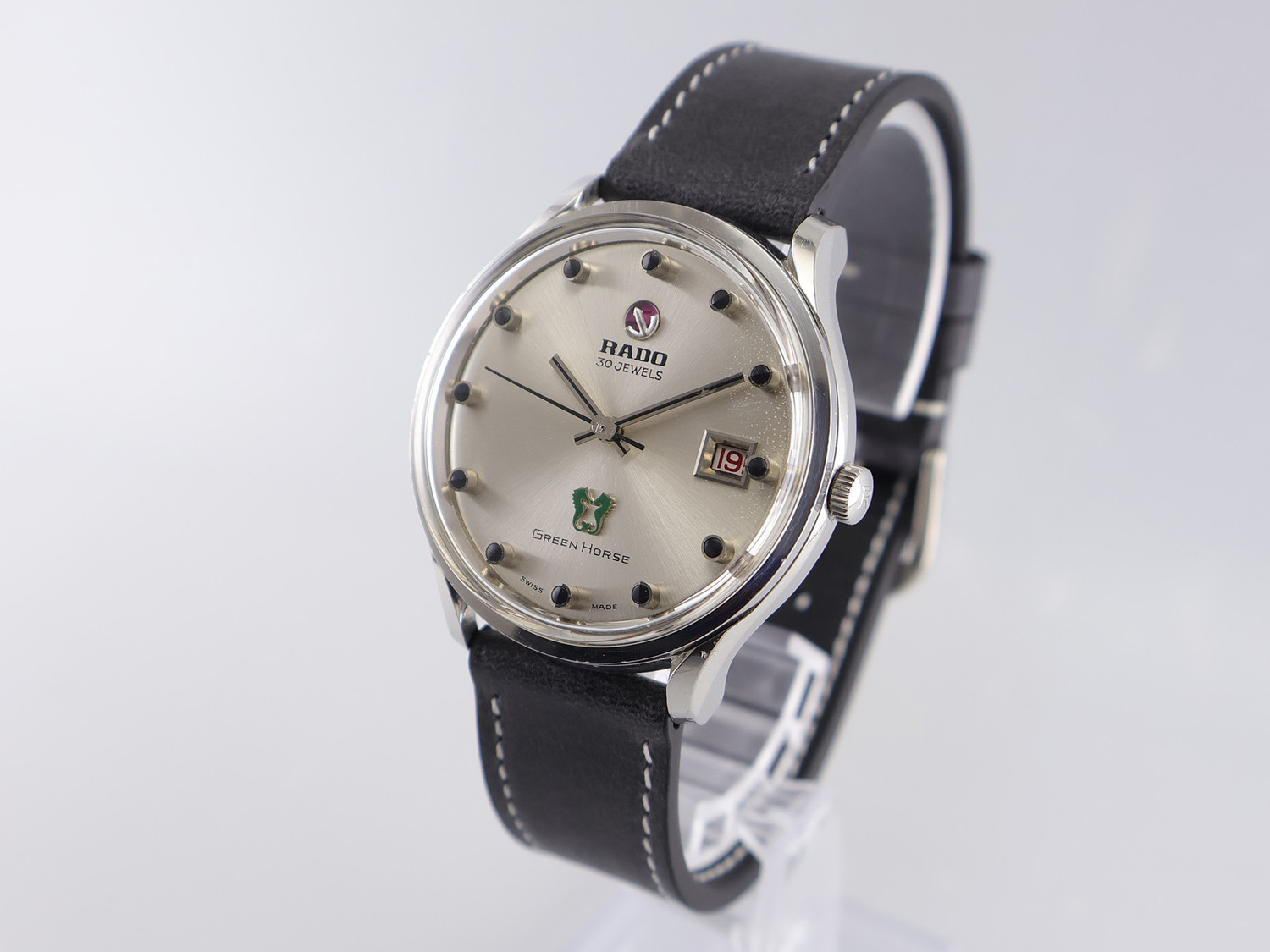 【稼働品】RADO Green Horse 自動巻き時計 633.3671.4 Rado Green Horse Automatic 633.3671.4 Date Vintage Men's