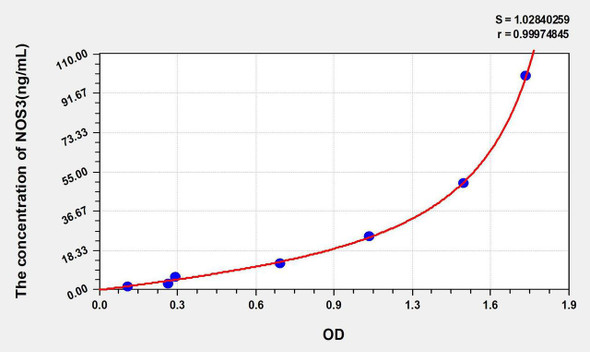Rat NOS3 (Nitric Oxide Synthase 3, Endothelial) ELISA Kit (AEKE05822)