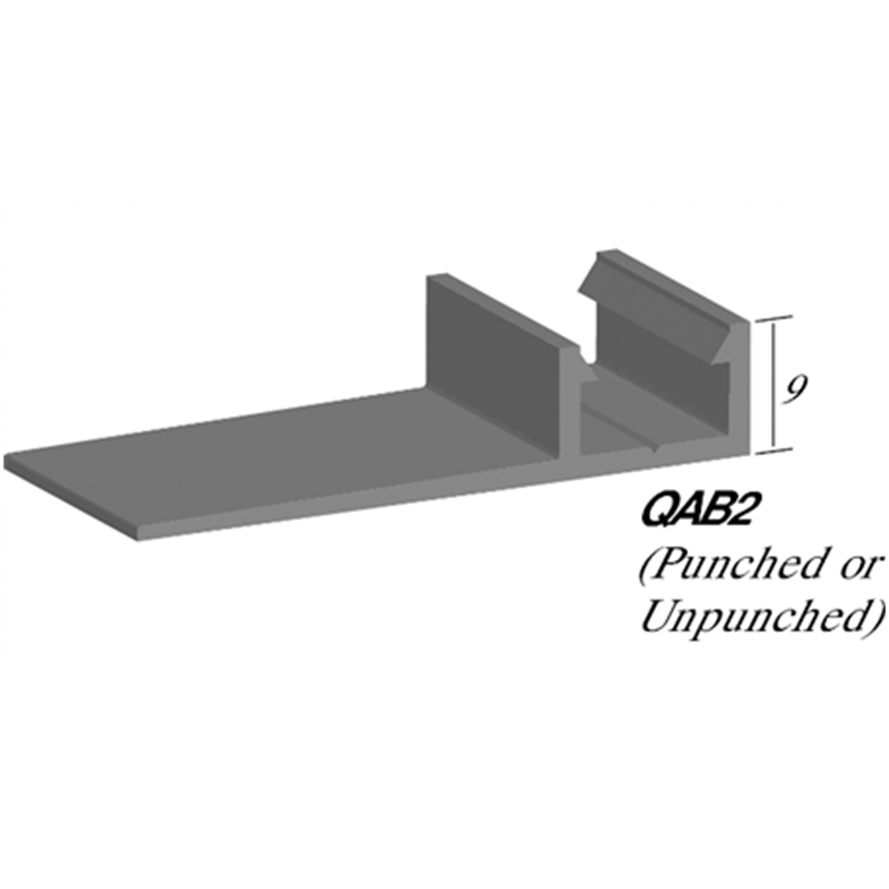 Quantum Floor Trim QAB2 2.75 Metre Lengths (Base) Floormart.co.uk