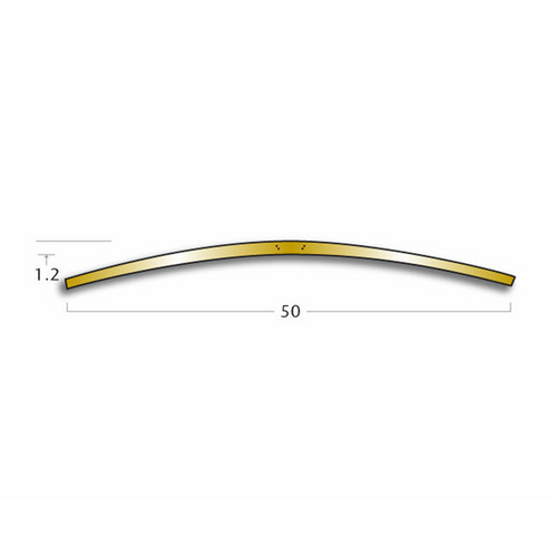 Gradus BCS455F7 Cover Strip Polished Brass 2.7m
