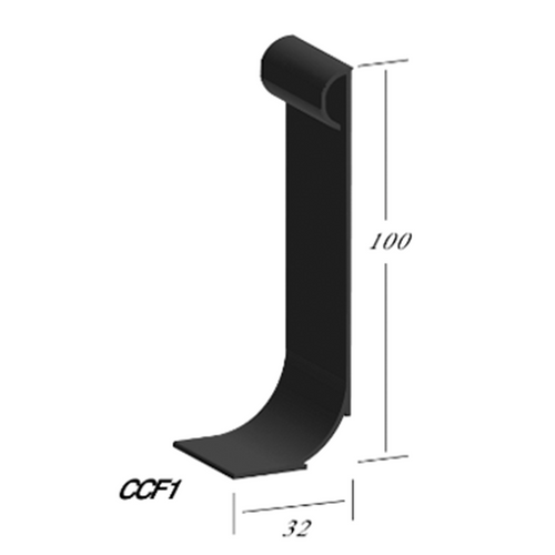 Quantum CCF1 Combined Cap & Cove Former 2 Metre Length - Black