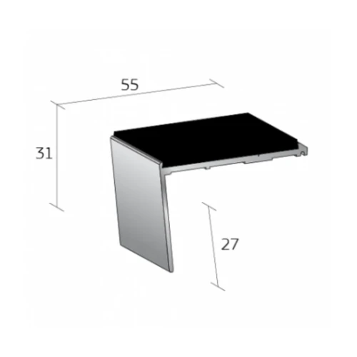 Quantum Resilient Flooring Stair Nosing ZR1