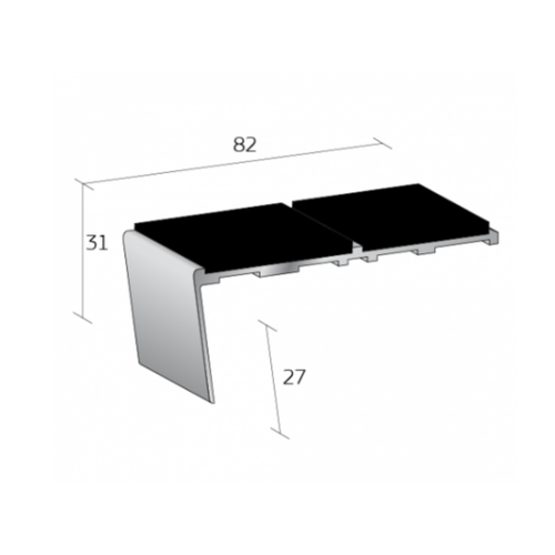 Quantum Resilient Flooring Stair Nosing ZR2 