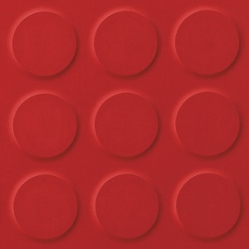 Polyflor SaarFloor Noppe Rubber Floor Tiles Warm Red 012