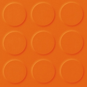 Polyflor SaarFloor Noppe Rubber Floor Tiles Orange 010 Floormart