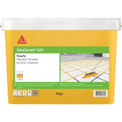 SikaCeram®-621 FlowFix Porcelain Jointing Compound 15kg (Light Grey)