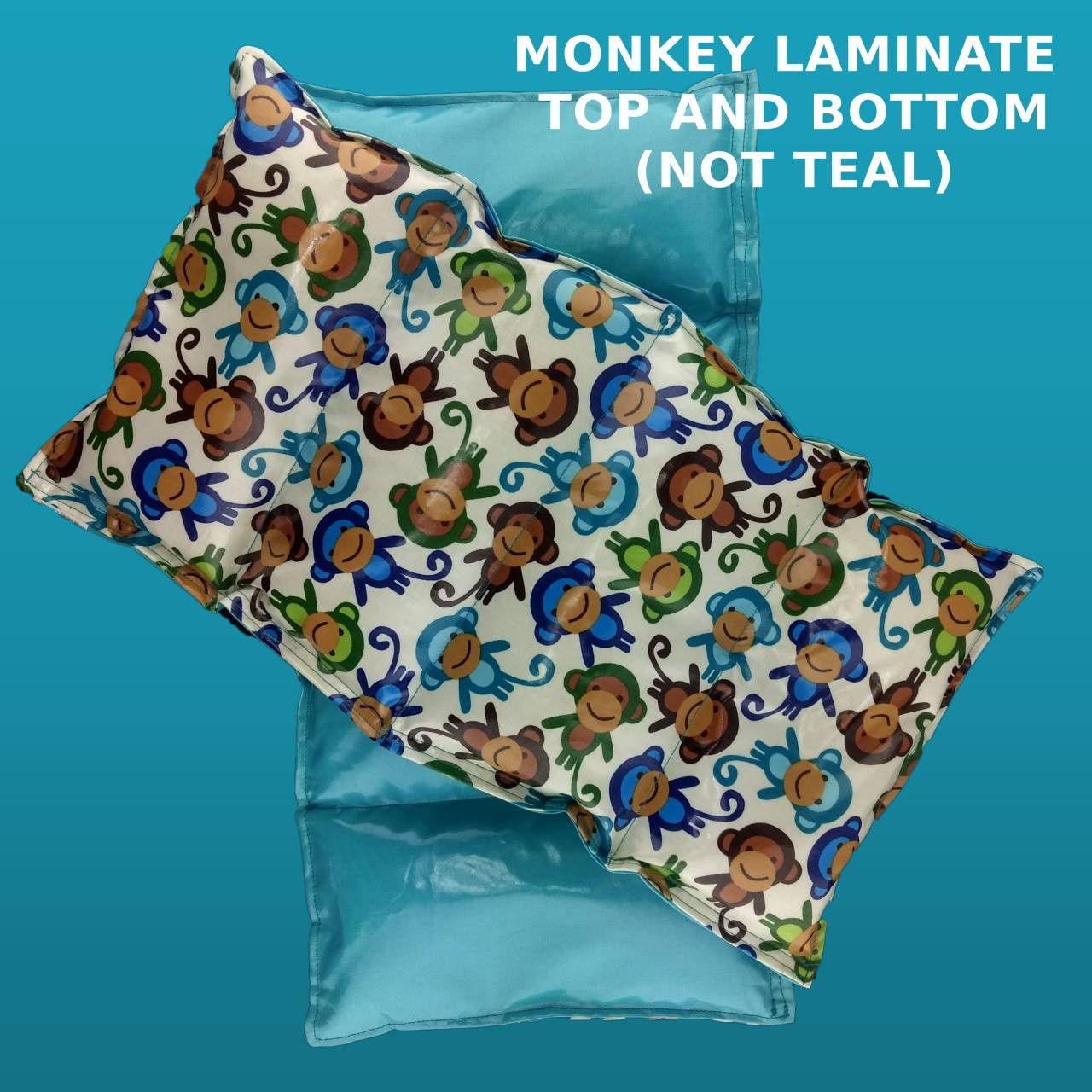 Weighted Washable Lap Pad - 2 LB - Monkey Laminate Fabric - OUTLET SALE