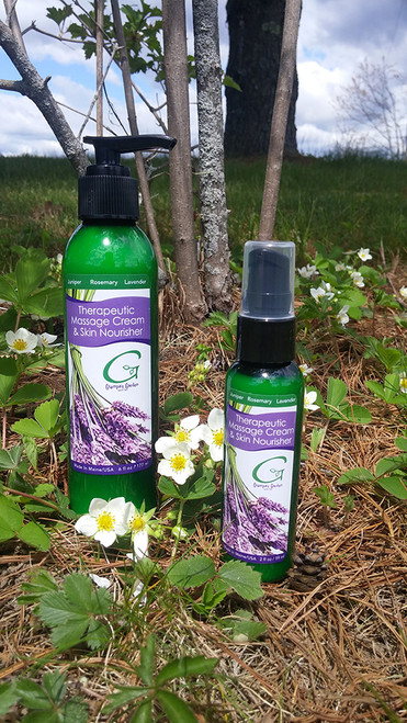 Therapeutic Massage Cream and Skin Nourisher Made in Maine - Use for Muscle and Joint Pain Relief by Grampa's Garden