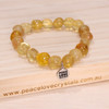 Yellow Fluorite Pebble Bracelet