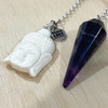 Chevron Amethyst Buddha Pendulum