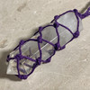 Crystal Quartz Point Macrame Pendant