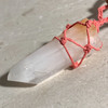 Snow Quartz Point Macrame Pendant