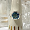 Blue Topaz Round Sterling Silver Ring