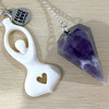 Chevron Amethyst Goddess Pendulum