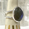 Labradorite Oval Sterling Silver Ring