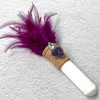 Magical Feather Selenite Wand With Amethyst Druzy Heart