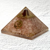 Rose Quartz Om Orgonite Pyramid