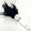 Magical Mermaid Black Feather Selenite Wand