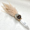 Magical Smoky Quartz Heart Feather Selenite Wand