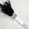 Magical Mermaid Black Feather Selenite Wand