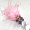 Magical Pink Rose Feather Selenite Wand