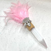 Magical Sparkle Pink Feather Selenite Wand