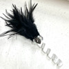 Magical Sparkle Black Feather Selenite Wand