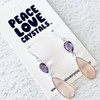 Amethyst and Pink Chalcedony Teardrop Sterling Silver Earrings 