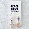 Amethyst and Pink Chalcedony Teardrop Sterling Silver Earrings 